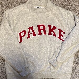 Parke Women’s Heather Gray and Red Valentines collection Sweatshirt- L-XL
